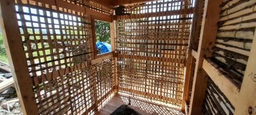 Lattis traditionnel (take gomai) terminé.